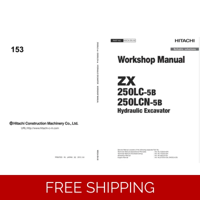 HITACHI ZX250LC-5B, ZX250LCN-5B WORKSHOP MANUAL AND DIAGRAMS HITACHI ZX250LC-5B, ZX250LCN-5B WORKSHOP MANUAL AND DIAGRAMS